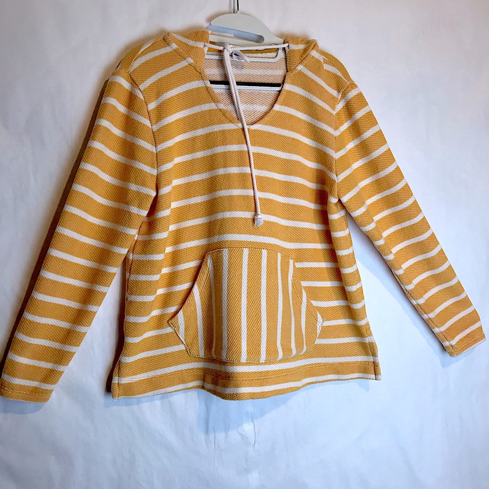 OLD NAVY STRIPED PULLOVER HOODIE SIZE M